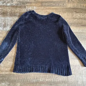 Orvis Classic Collection Navy Blue Chenille Knit Crew Neck Sweater XL thumbnail 6