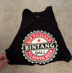 Bali Bintang Cropped Tank Black Size XL thumbnail 3