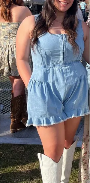 Mustard Seed Denim Romper thumbnail 1