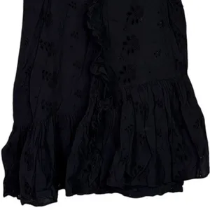 Zara Delicate Eyelet Floral Daisy Embroidered Sleeveless Mini Dress Large Black thumbnail 7
