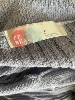 Free People Beach Riding Waves Sweater Midi in Rock Crystal Size Small thumbnail 3