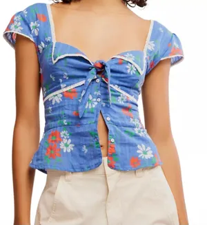 Free People Call Me Baby Blouse thumbnail 1