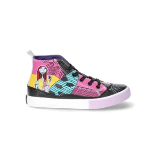 Disney Womens Sneakers Size 8 Black Purple Nightmare Before Christmas High Top thumbnail 8