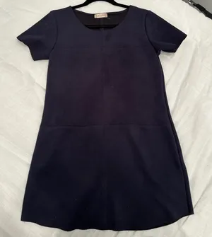 Altar’d State Navy Blue Micro-Sued Shift Dress - Small thumbnail 1