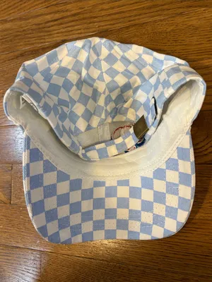 Light Blue & White Checkered Baseball Hat “Dip” Bar Shampoo One Size Adjustable thumbnail 4