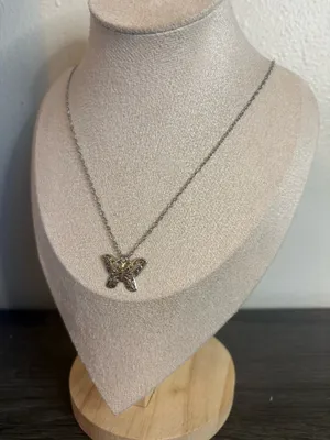 Handmade Silver Butterfly Necklace thumbnail 4