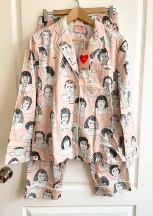 NWT CJW Women Famous Artist Pajama Set Women’s Faces Print thumbnail 1