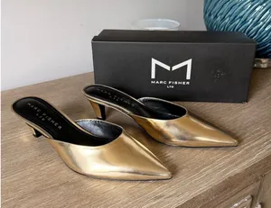Marc Fisher Ltd Rosa Mules Womens Gold 6 thumbnail 1