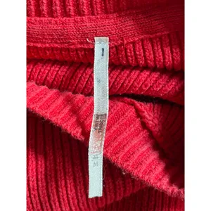 Free People Women's Red Ribbed Mock Neck Long Sleeve Sweatshirt Sweater Top M thumbnail 5