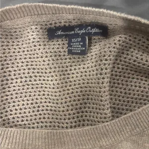 American Eagle Gray Sweater Mesh Back. Size XS. thumbnail 4