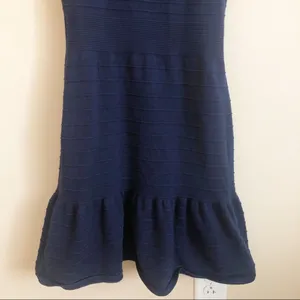 Sandro Blue Knit Flare Hem Dress thumbnail 6