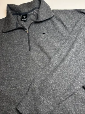 Nike Women’s Therma-FIT 1/4 Zip Pullover Gray Fleece Sweatshirt Large L thumbnail 8