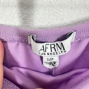 AFRM Los Angeles Purple Mesh Mini Skirt Side Slit Club Party Vibrant Size S NWT thumbnail 2