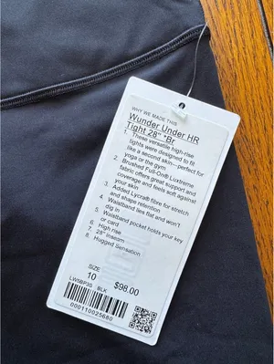 Lululemon Wunder Under High Rise 28” Full On Luxtreme, Black Size 10 NWT thumbnail 4