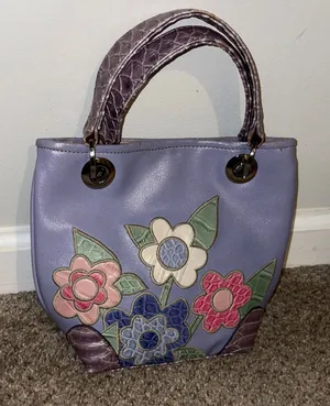 Kathy New Zealand Elegant Lavender Floral Mini Bag thumbnail 1