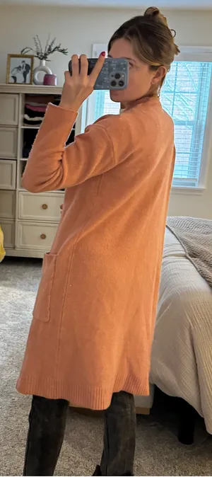 Forever 21 Pink long cardigan thumbnail 4