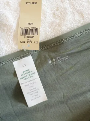 NWT Aerie Olive Green Bikini Bottoms - Size: Large thumbnail 2