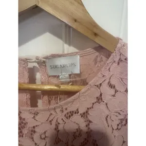 Fleur de Lis Lace Midi Dress BY SUGARLIPS MAUVE COLOR SIZE M thumbnail 11