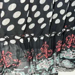 Gurreut Women's Polka Dot Spaghetti Strap Cotton Blend Chiffon Dress-Size L thumbnail 7