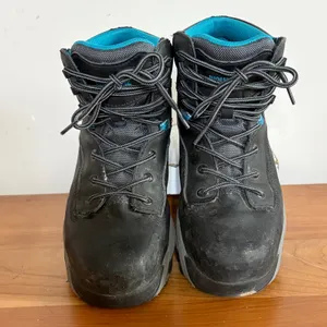 Wolverine Womens Safety Toe Work Boots ASTM EH Rated Vibram Sole Black Teal 8M thumbnail 3