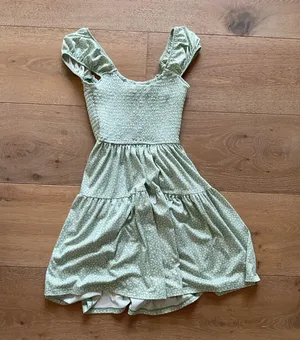 Green Dress Hollister Floral Mini thumbnail 4