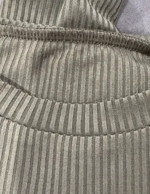 Olive Green Ribbed Long thumbnail 7