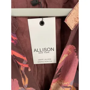 Allison New York Womens Leo Maxi Dress Brown Floral Smocked Cotton Small thumbnail 4