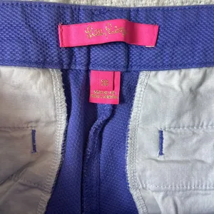 Lilly Pulitzer Callahan Stretch Shorts Textured Chino‎ Purple Size 10 thumbnail 3
