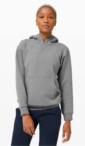 Lululemon All Yours Hoodie Fleece Heathered Core Medium Grey Size 6 NWOT thumbnail 1
