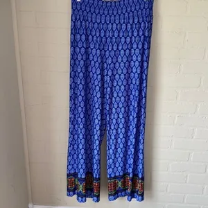 Sharagano pants stretch smocked waistband large lounge wide legged‎ large thumbnail 2