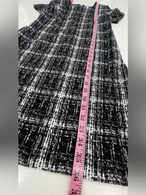 Calvin Klein Black & White Plaid Short Sleeve Mini Dress thumbnail 6