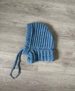 Handmade Blue Crochet Balaclava thumbnail 3