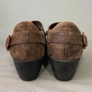 Born Booties Size 9.5 Distressed Brown Harness Western Cowgirl Boho Grunge Heels thumbnail 10