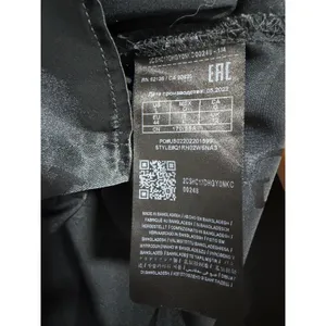 Vintage Guess Los Angeles Black Satin Logo Jacquard Button Down Shirt Large thumbnail 10