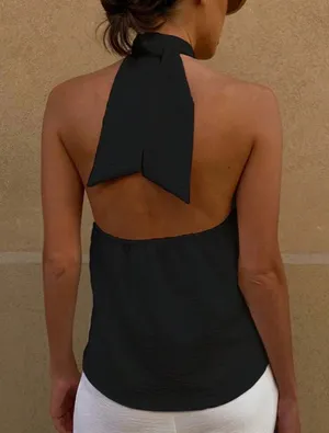 Amazon Open Back Halter Neck Tank Top thumbnail 2