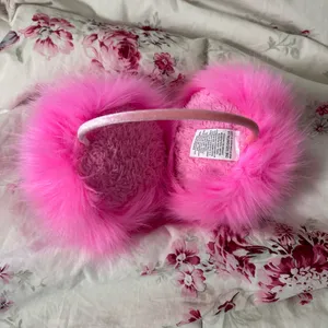 Hot Pink Faux Fur Earmuffs thumbnail 2
