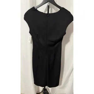 Dressbarn Womens Zebra Print Sheath Dress Black White Cap Sleeve Size 4 NWT thumbnail 4