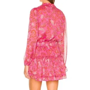 MISA Los Angeles Lorena Mini Dress Careyes Floral Print Size Medium thumbnail 14