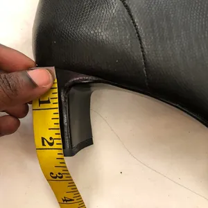 2000s Y2k Vintage Black knee-high fitted faux leather boots square toe kitten 2” heels - Womens 8N thumbnail 5