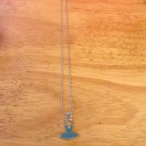 ballerina necklace white gold chain 18k plated with pendant new thumbnail 2