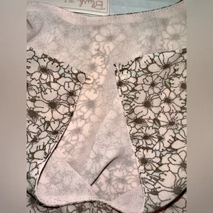 Blush BJ Floral‎ Cropped puffed short sleeve elastic waist NWT Med thumbnail 3