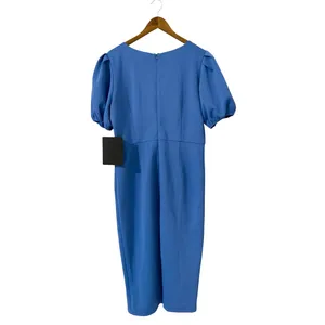 Lulus Simply Beloved Blue Puff Sleeve Bodycon Midi Dress size XXL NWT thumbnail 5