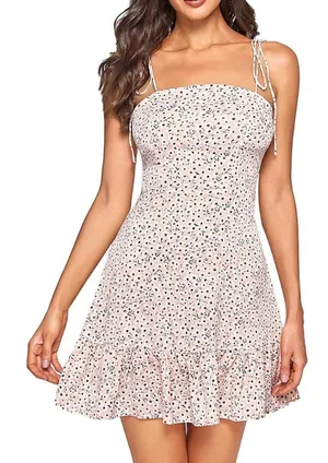 Floral Sundress Pink Size L thumbnail 1