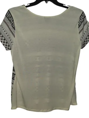 Ann Taylor Factory Short Sleeve Blouse Size Medium thumbnail 2