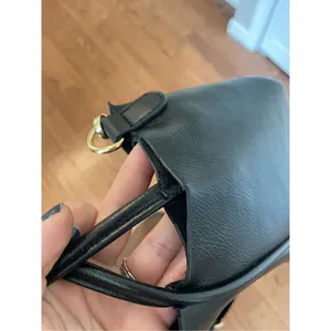 Black oversized tote bag with shoulder strap 15x14 thumbnail 7