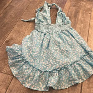 Aerie Ruffle Halter Mini Dress thumbnail 5
