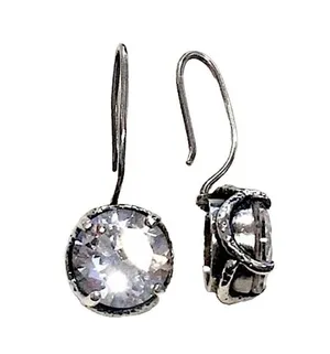 SILPADA Sterling Silver Faceted Round Cut Cubic Zirconia Center Stage Earrings thumbnail 5
