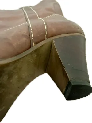 Vintage 70s `Rusty’ Leather Heeled Western Cowboy Boots Size 5 thumbnail 5