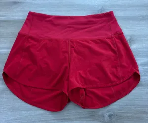 Lululemon Speed Up High-Rise Short 4" Long Dark Red Women Size 6 thumbnail 1