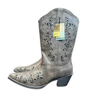 Roper Women's Alisa Metallic Inlay Boot - Pointed Toe -‎ 09-021-1556-1020 BR thumbnail 1